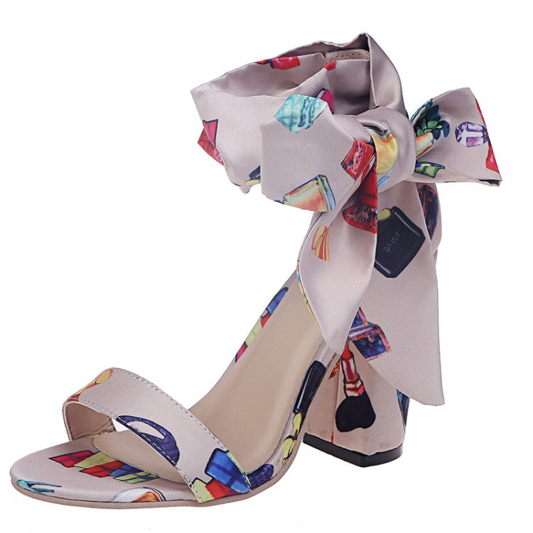 Fashion Open Toe Block Heel Sandals Women's Summer Strap