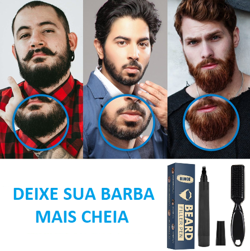 Kit Caneta MaxiBarba® + Escova  para preenchimento natural da barba