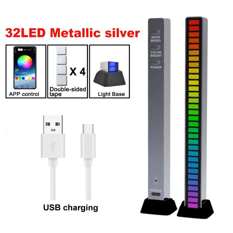 Barra de luz LED, barra de luz musical com controle de som