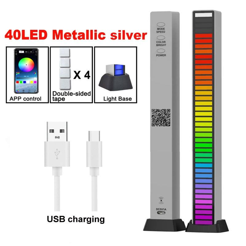 Barra de luz LED, barra de luz musical com controle de som