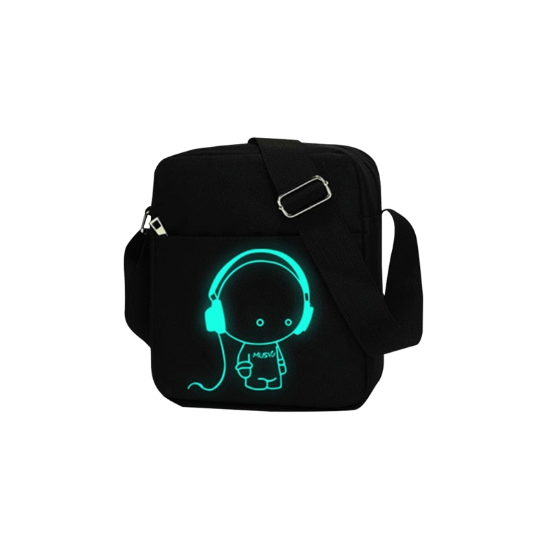 NOVA Mochila Crossbody USB com luz reflexiva anti roubo a prova d'água